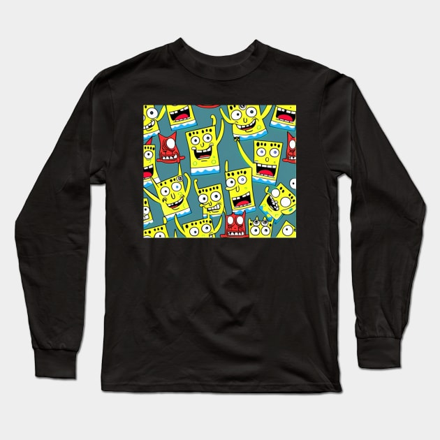 SpongeBob designs Long Sleeve T-Shirt by FromottaDesignz